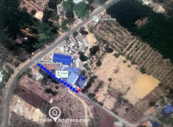 15 cent plot near alancherry orthodox church.50m from alancherry channapeta majn road.4 wheeler road access