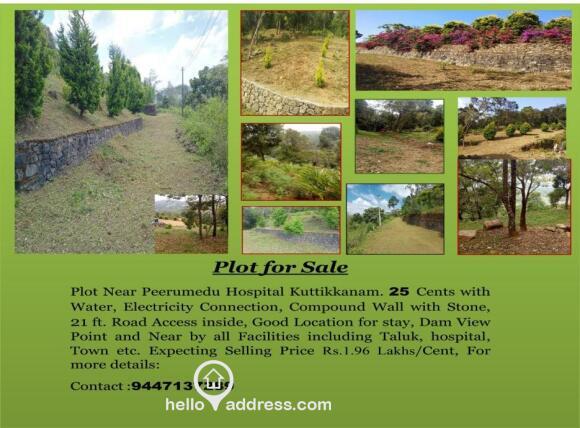 Kuttikanam Perumede Land for Sale