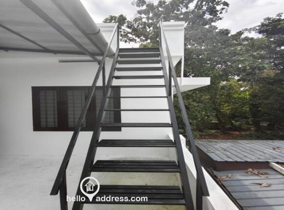 Stairs to roof top from drying area first floor