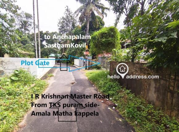 Public road to gate of internal road