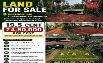 Residential House Villa for Sale in Kozhikode, Kunnamangalam, Peringalom, peringalam