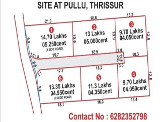 Residential Land for Sale in Thrissur, Thrissur, Pullu, Near pull temple