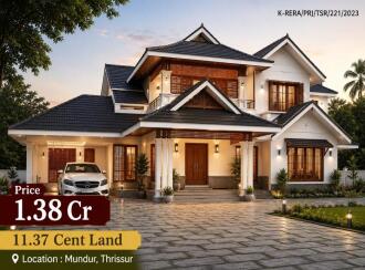 Residential House Villa for Sale in Thrissur, Thrissur, Viyyoor