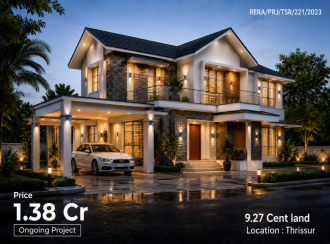 Residential House Villa for Sale in Thrissur, Thrissur, Puzhakkal
