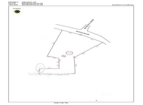 Commercial land at kothamangalm