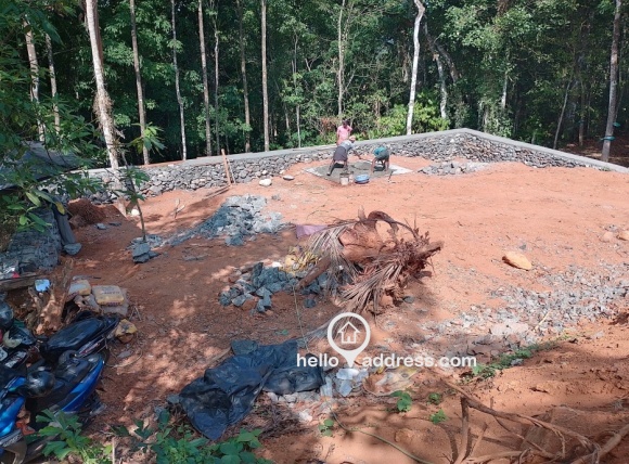 Plot1, leveling, retaining wall work in progress