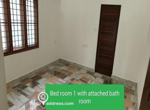 Bed room with attached bath room