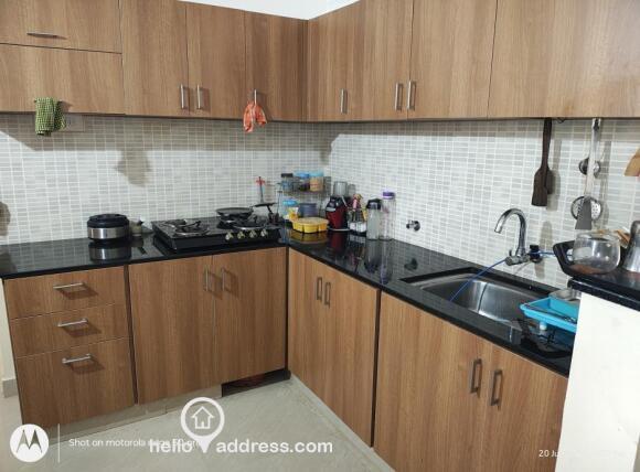 Kitchen in interior cabinets, Gas and utensils etc.