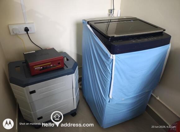 New washing machine, inverter back up and fridge etc in Kitchen
