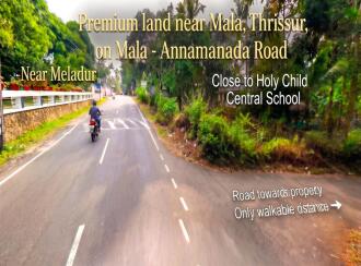 Residential Land for Sale in Thrissur, Mala, Meladur, Near Holy Child Central School
