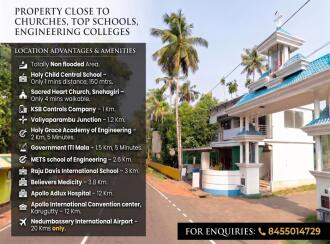 Residential Land for Sale in Thrissur, Mala, Meladur, Near Holy Child Central School