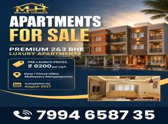 Residential Apartment for Sale in Trivandrum, Thiruvananthapuram, Mangalapuram, Mullesery