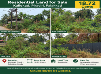 Residential Land for Sale in Palakkad, Palakkad, Pirayiri, KALLEKKAD